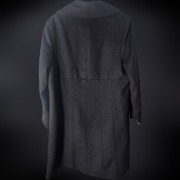 EUC Jones NY Wool Winter Coat Size 14W. Charcoal Grey.  Excellent Condition. - Picture 2 of 4